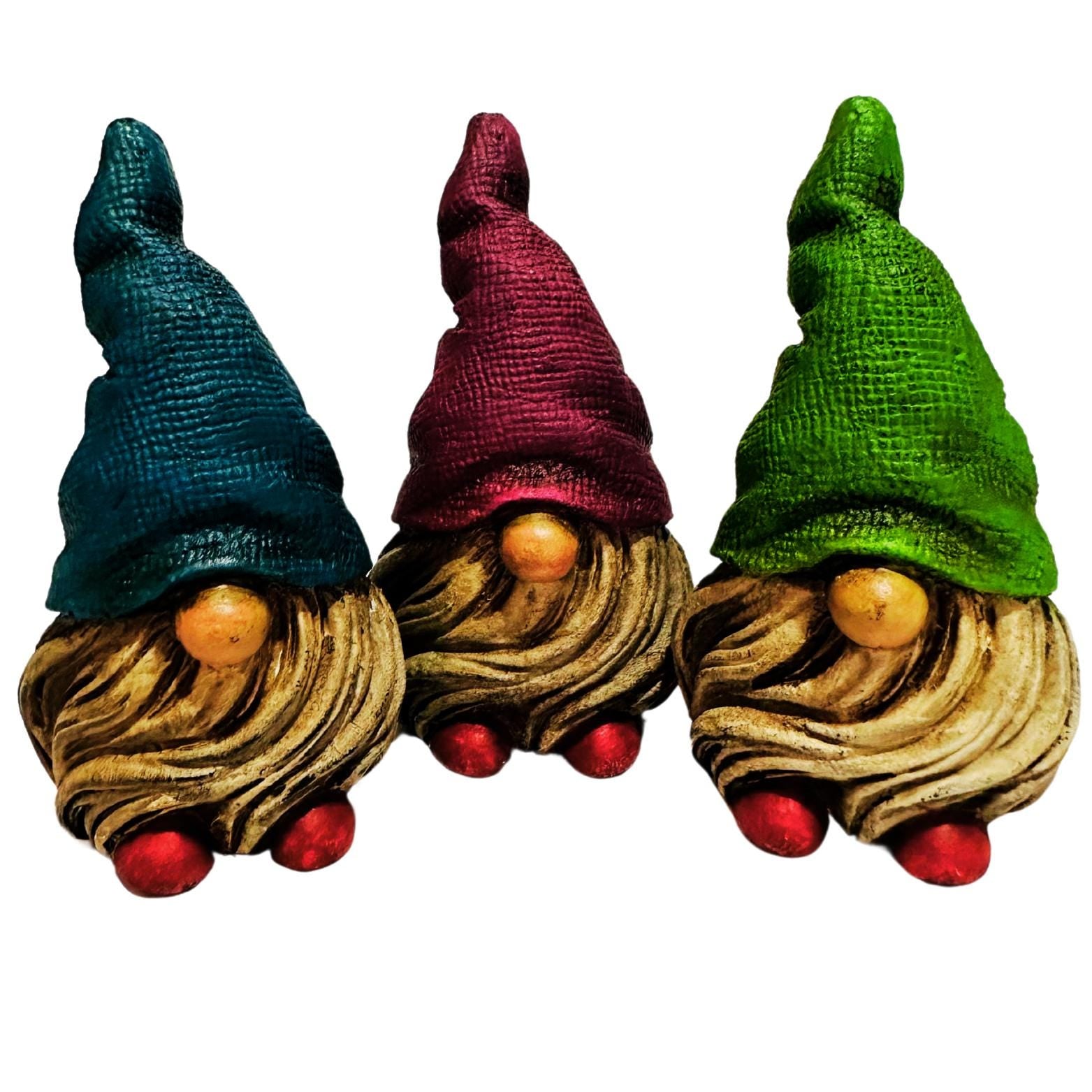 Elfos Duendes Gnomos del Dinero, Suerte & el Amor Los 3 Gnomos Seres Mágicos Coleccionables