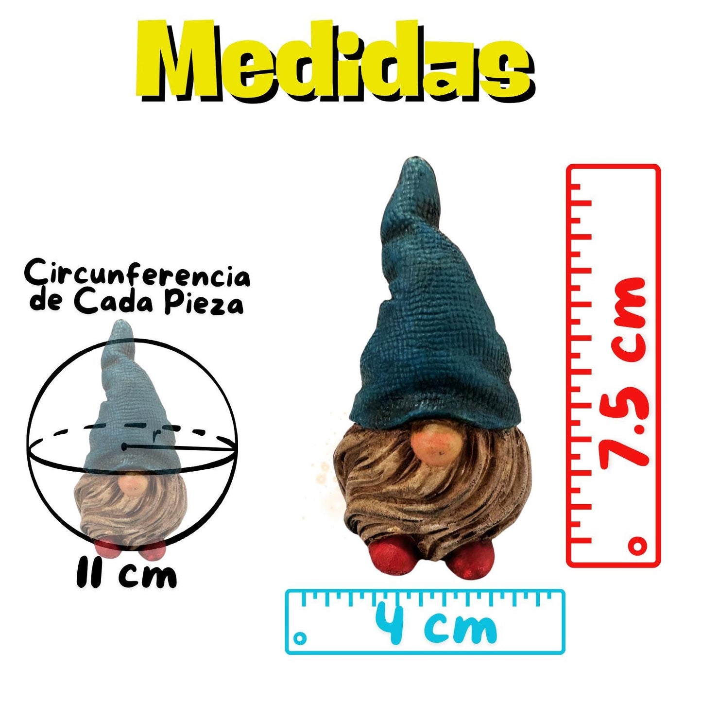 Elfos Duendes Gnomos del Dinero, Suerte & el Amor Los 3 Gnomos Seres Mágicos Coleccionables