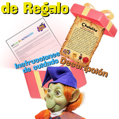 Elfo Chololito Suerte y Larga Vida + Ritual con Instrucciones + Certificado (Ritualizado) Ya Activado - Troll Elfo Duende
