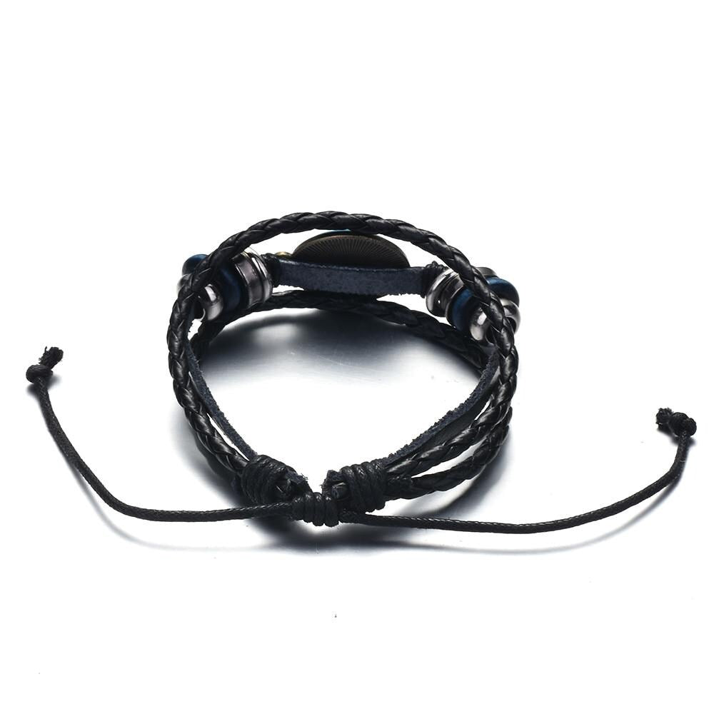 Pulsera San Benito Atardecer para Hombre Protección de Males y Envidias Ajustable