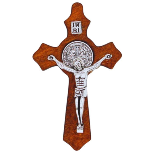 Cruz Exorcizada con Medalla de San Benito completa, incluye Cristo para ceremonias religiosas, oraciones, protección de males y envidias