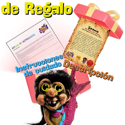 Trollcita Sirenia Rosa de la Belleza Seres Mágicos Coleccionables - Troll Elfo Duende