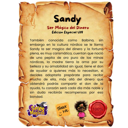 Trollcita Sandy del Dinero Seres Mágicos Coleccionables - Troll Elfo Duende